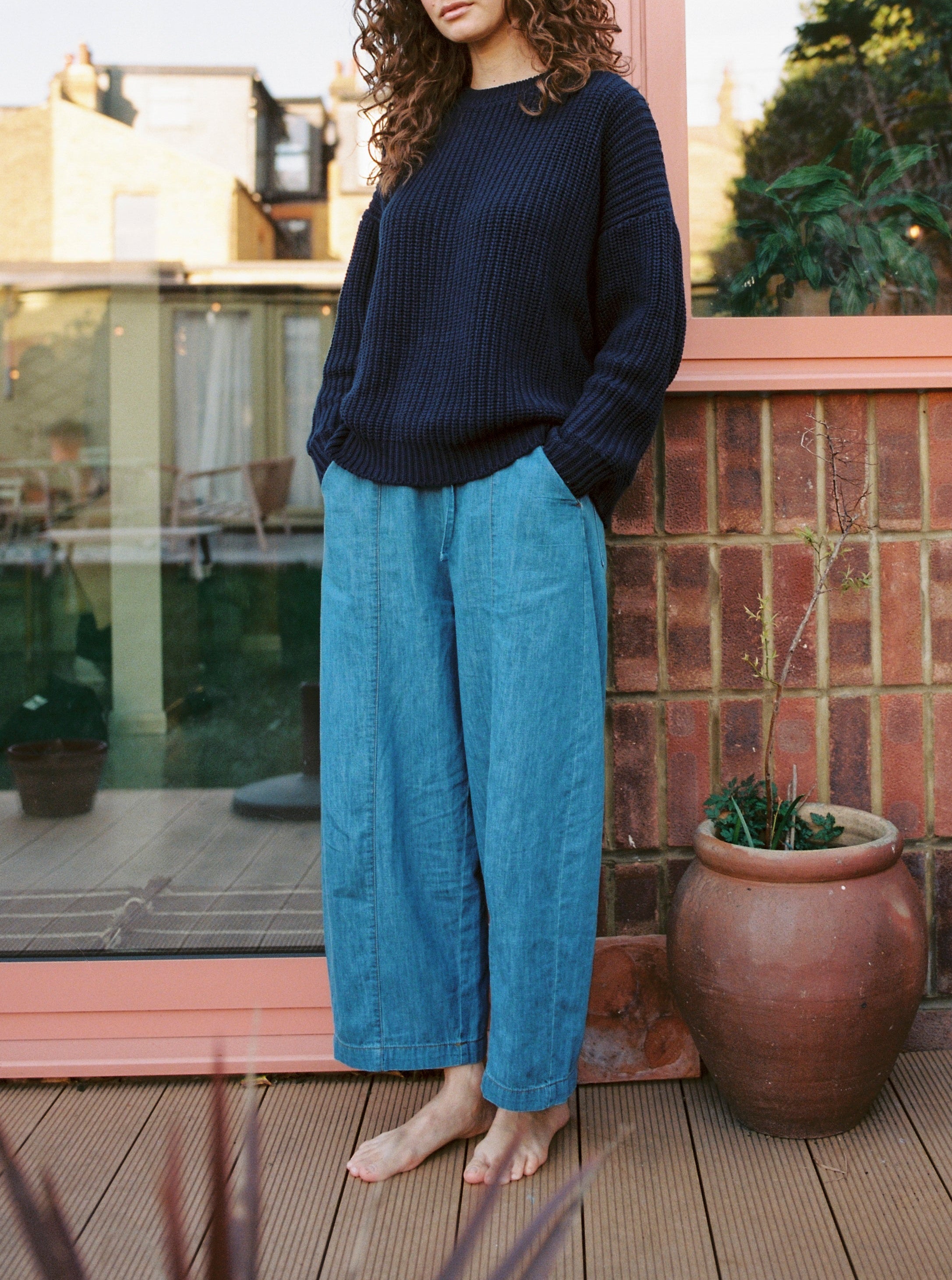 パンツ old folk house / denim easy pants ivory OLD FOLK HOUSE / At Home *Denim Ivory | AVET