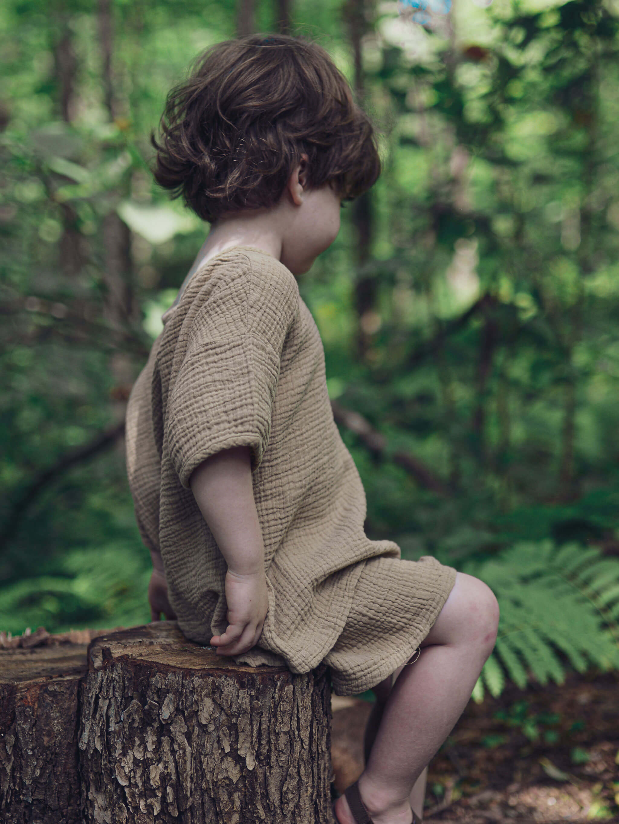 The Simple Folk Linen The Forest Playsuit in Terracotta Size 9-12 Months deals