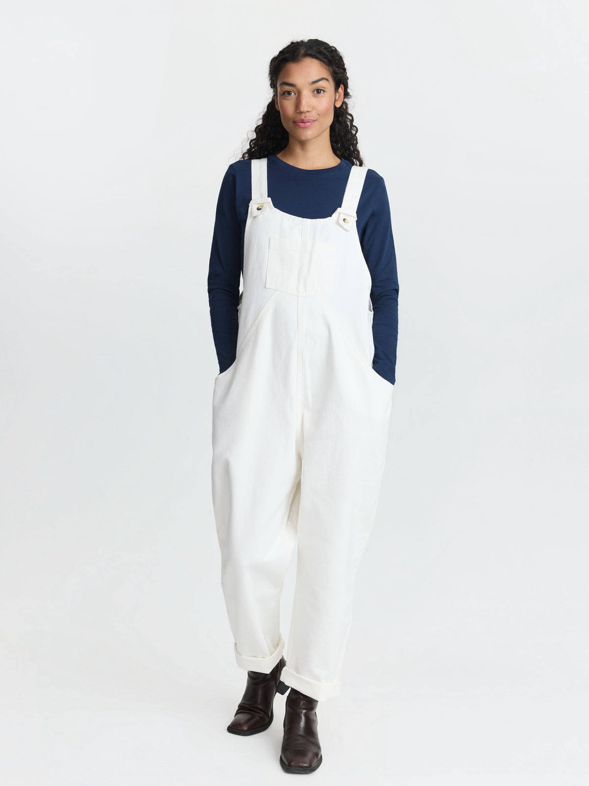 The Oversized Denim Dungaree Women