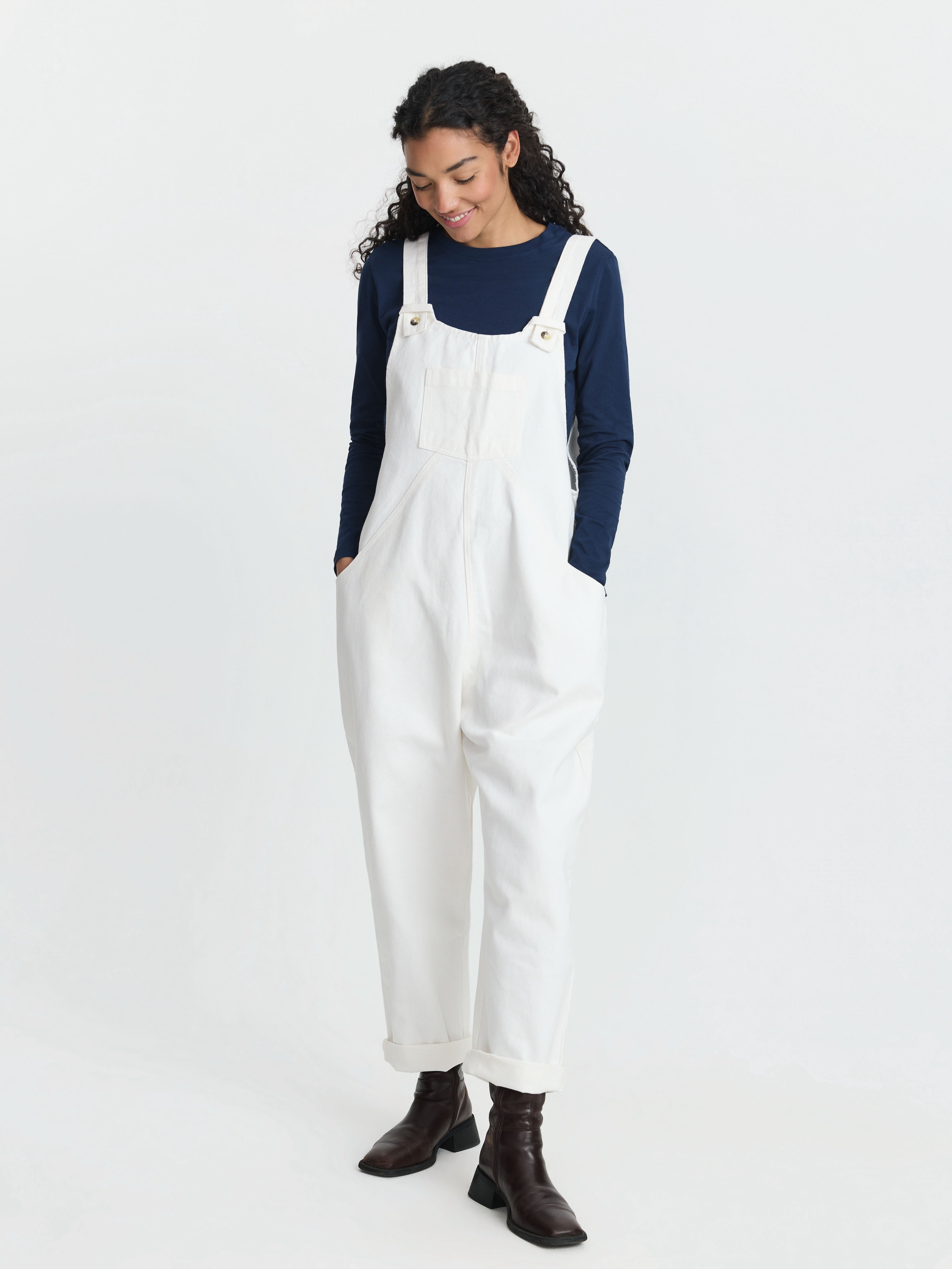 The Oversized Denim Dungaree Women – The Simple Folk