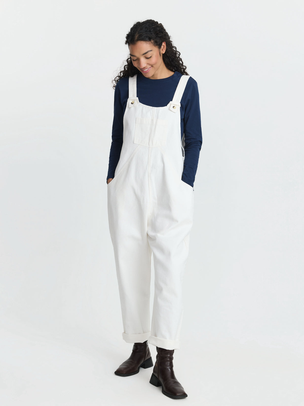 The Oversized Denim Dungaree Women
