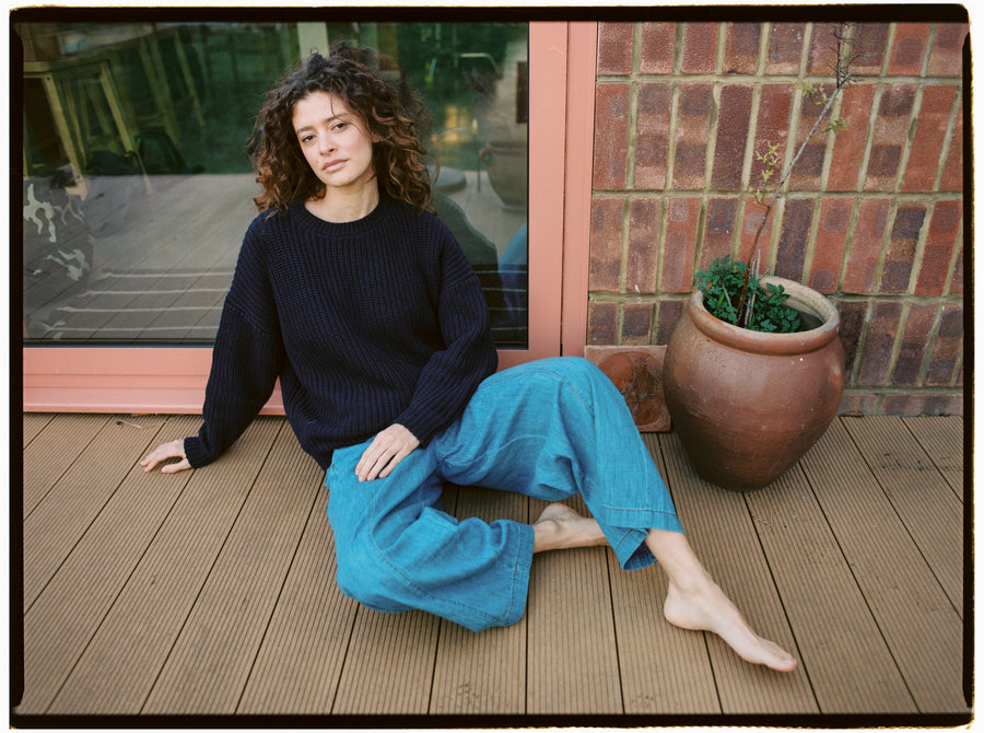 The Chambray Denim Trouser