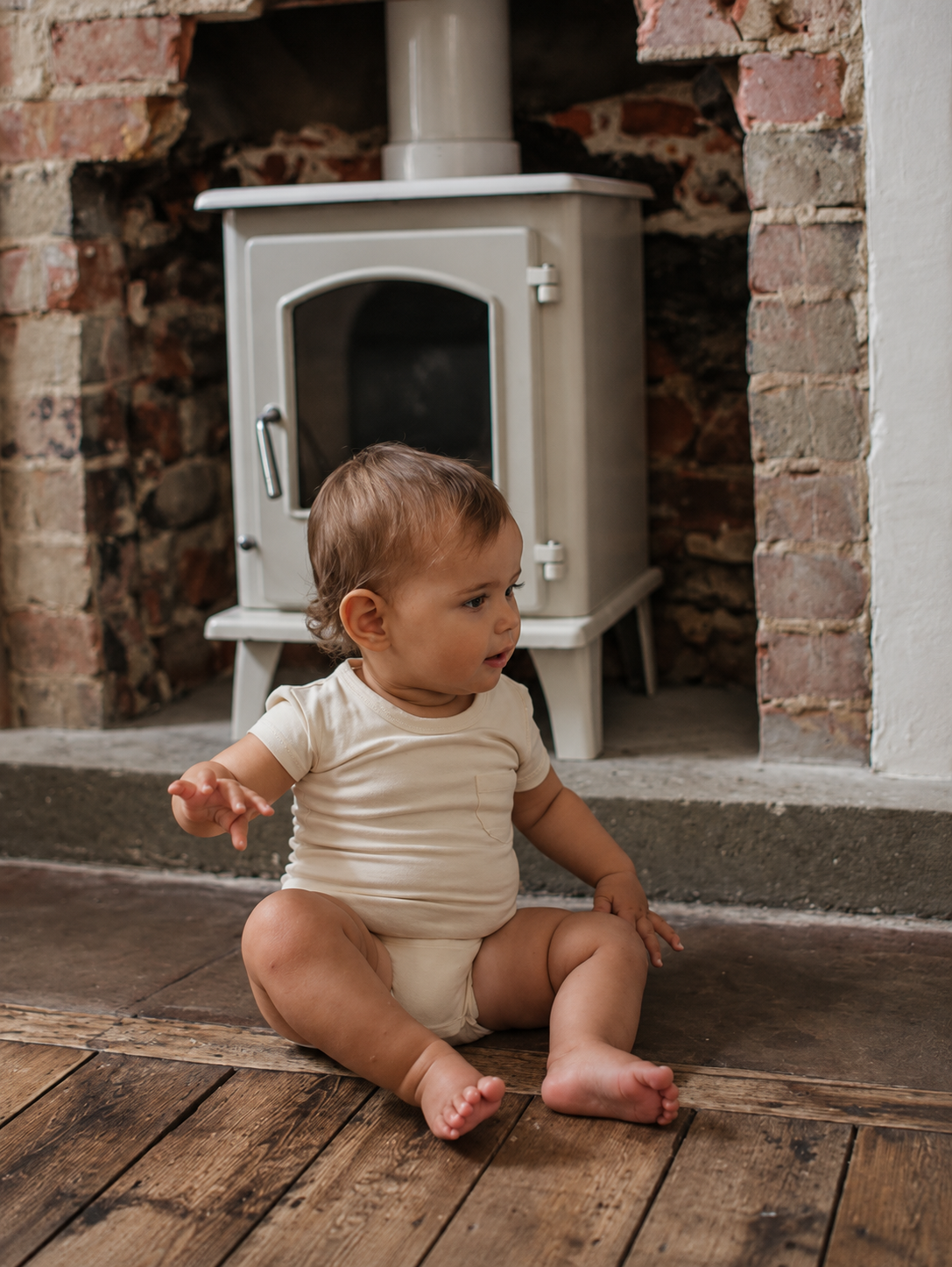 The Short Sleeve Pocket Onesie Baby