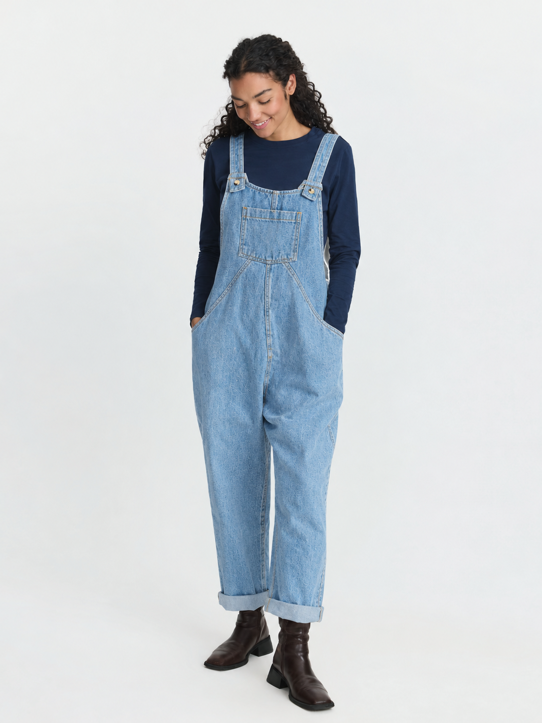The Oversized Denim Dungaree Women