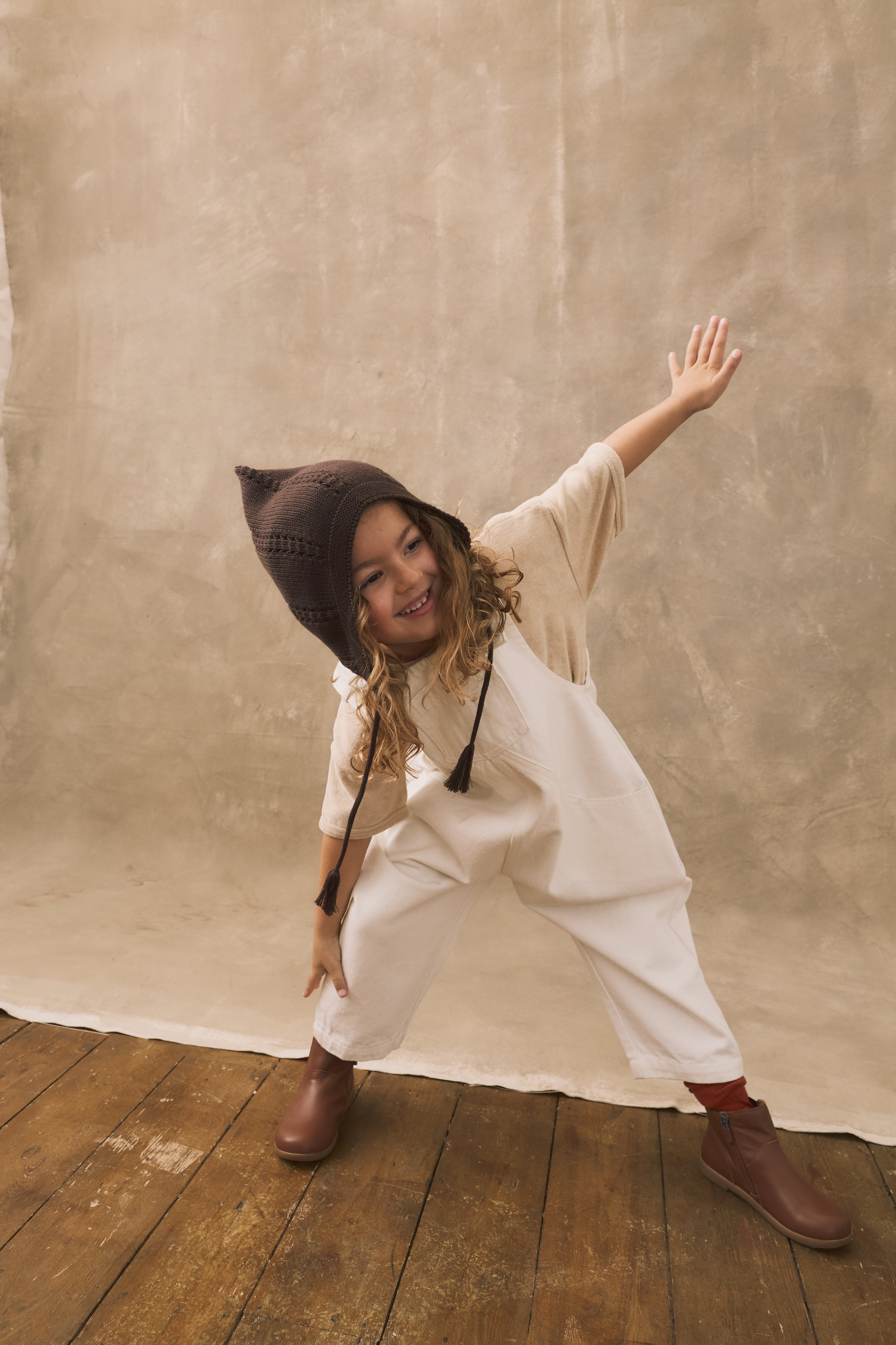 The Simple Folk デニムサロペット The Oversized Denim Dungaree | Organic Kids Overalls | The