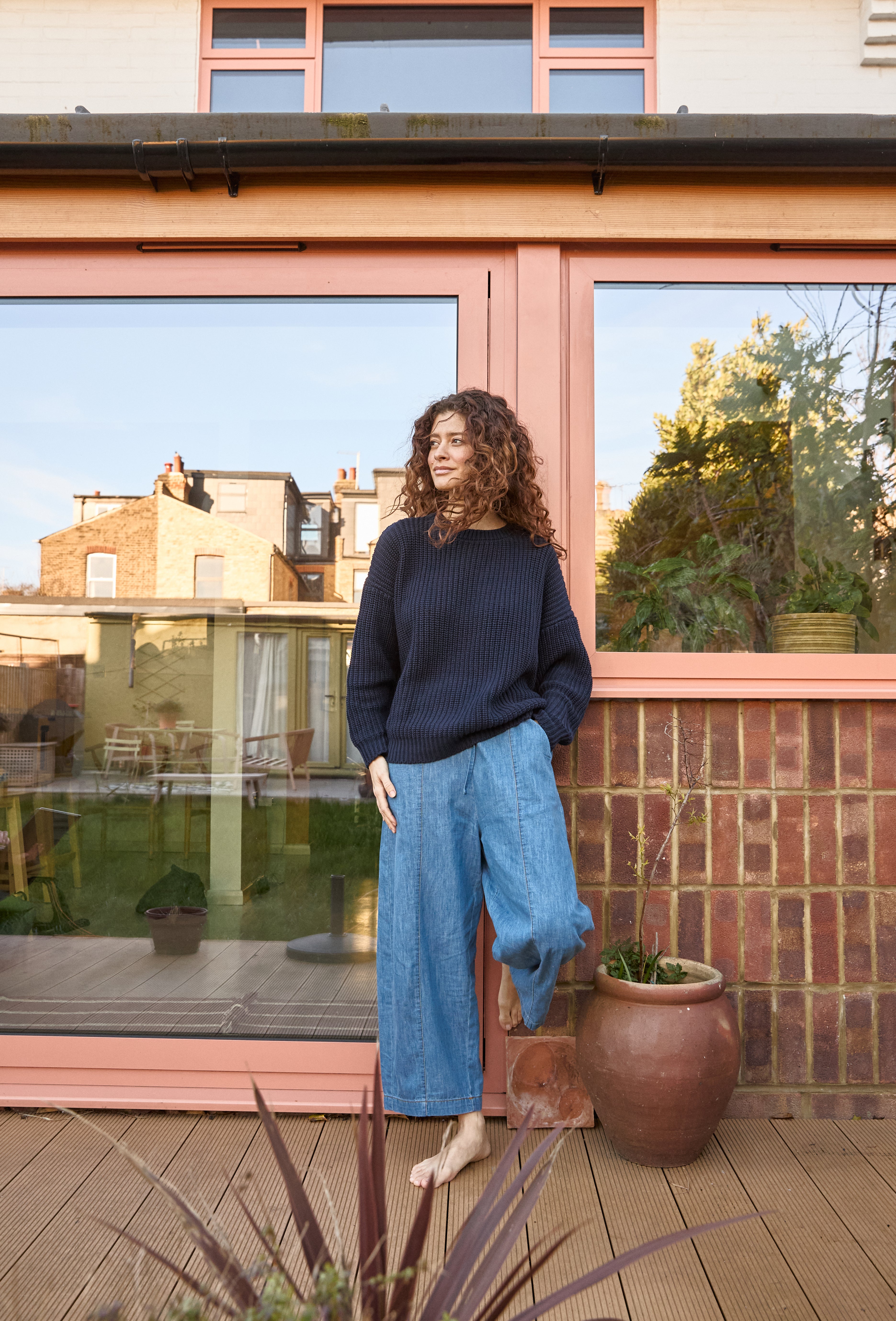 The Chambray Denim Trouser - Women's | The Simple Folk