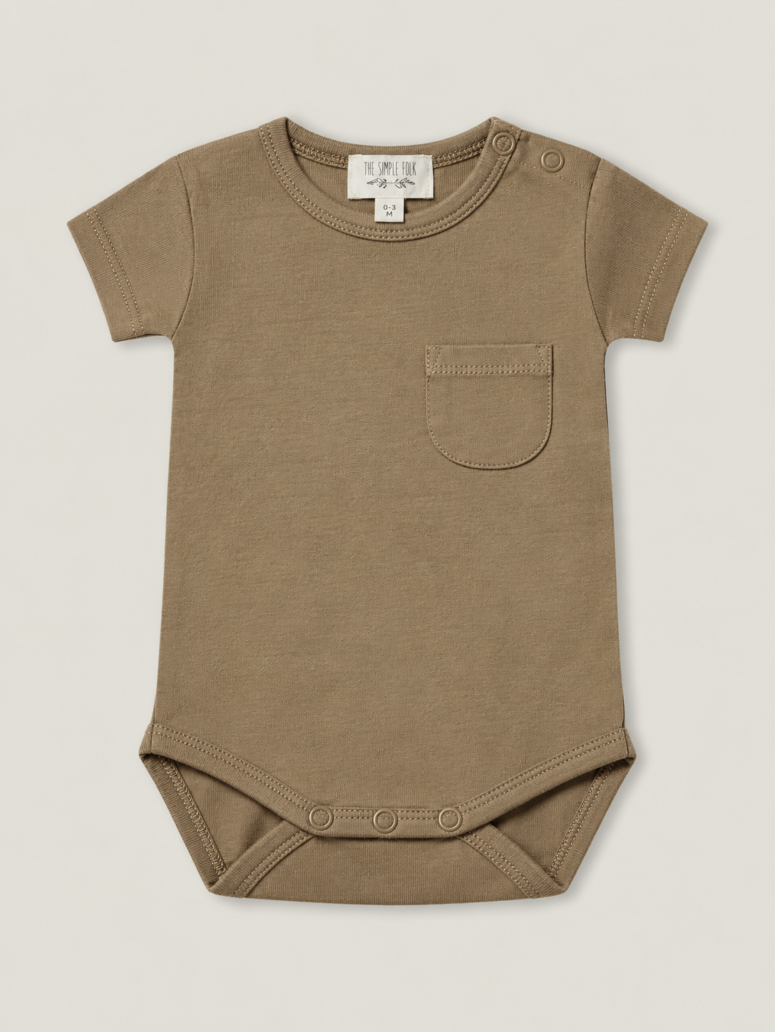 The Short Sleeve Pocket Onesie Baby