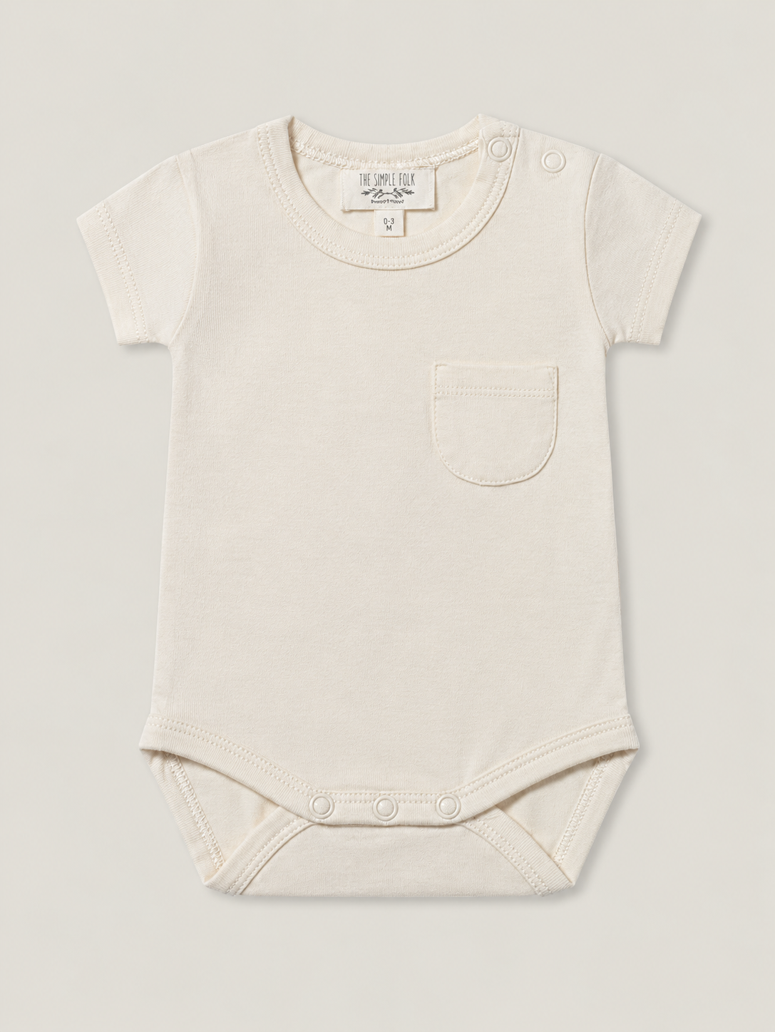 The Short Sleeve Pocket Onesie Baby