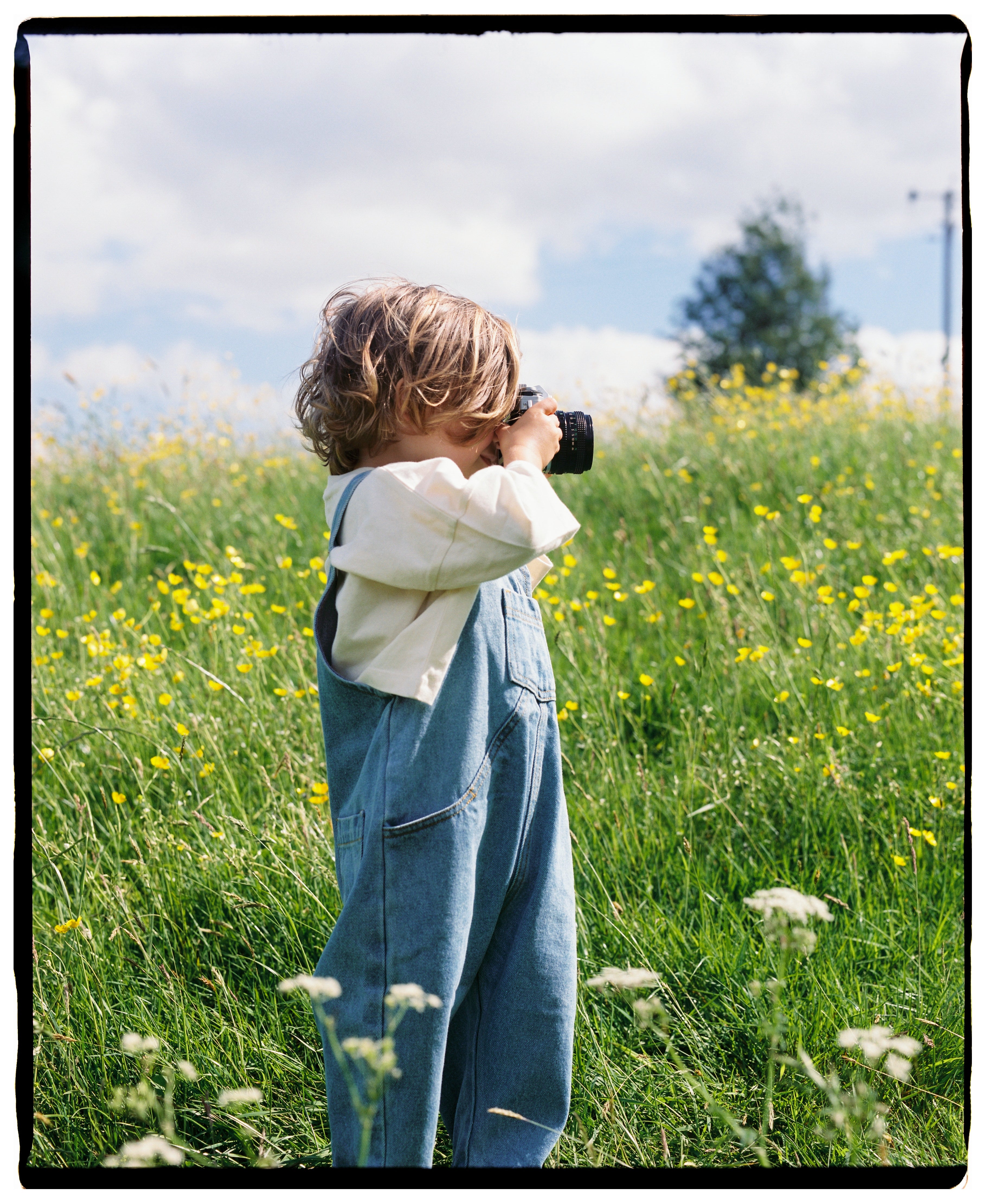 TSF THE SIMPLE FOLK ダンガリー　2-3y The Oversized Denim Dungaree | Organic Kids Overalls | The Simple Folk
