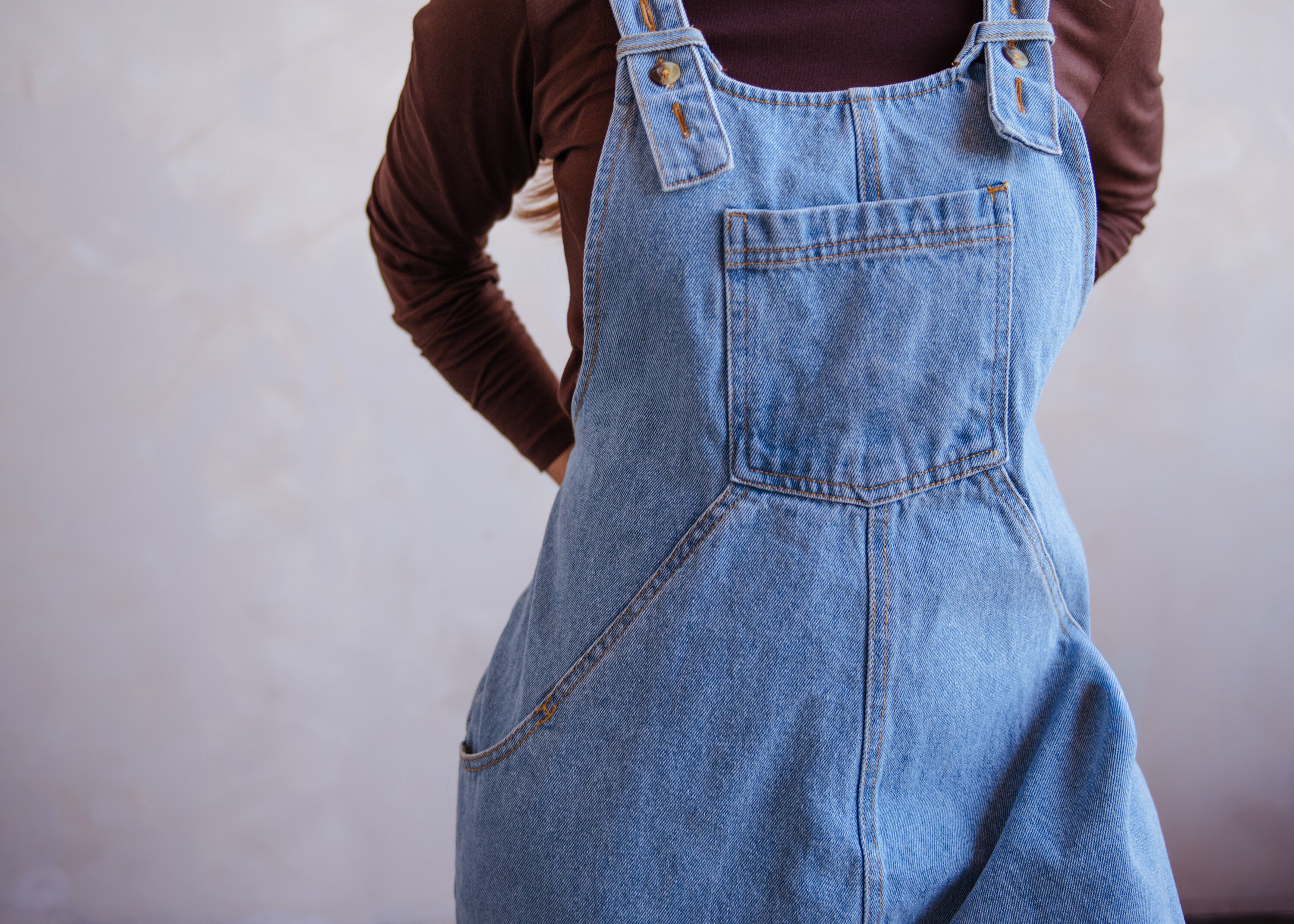 The Oversized Denim Dungaree - Women's