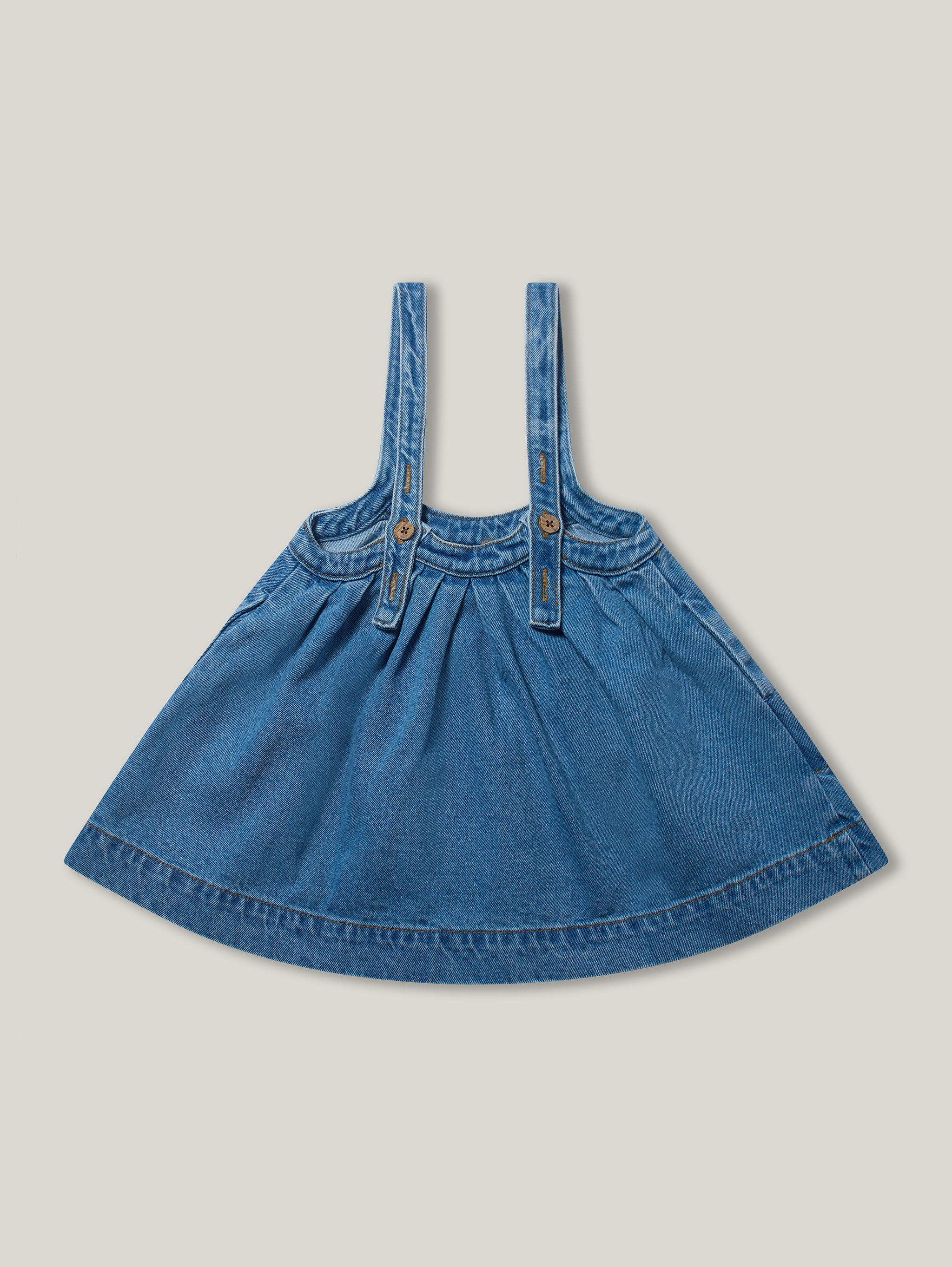 denim co pinafore dress Wrangler Little Girls Denim Pinafore Dress Blue Size 4T