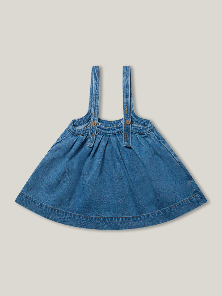 The Oversized Denim Pinafore - Light Denim / 2-3 Years The Oversized Denim Pinafore - Light Denim / 2-3 Years