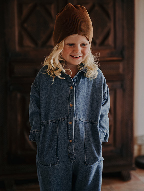 Girls denim store boiler suit