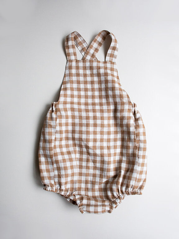 The Gingham Overall Romper