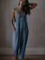 The Oversized Denim Dungaree -  Women's