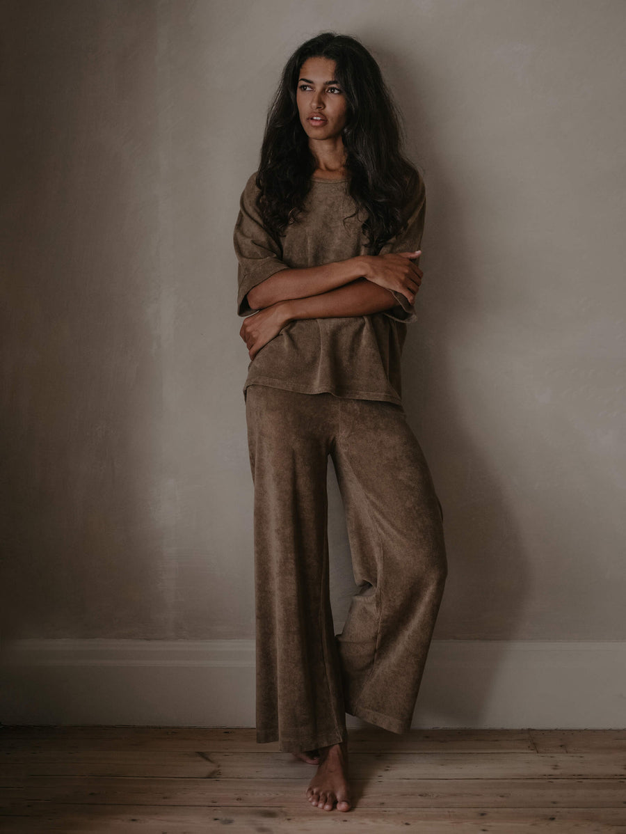 Outlet | The Wide Leg Terry Trouser - Women's