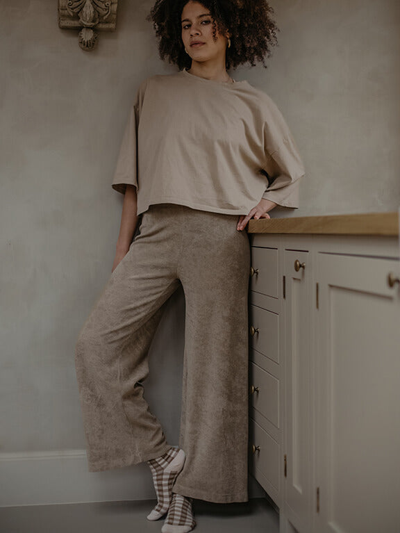 Outlet | The Wide Leg Terry Trouser - Women's